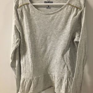 Girls gray peplum top